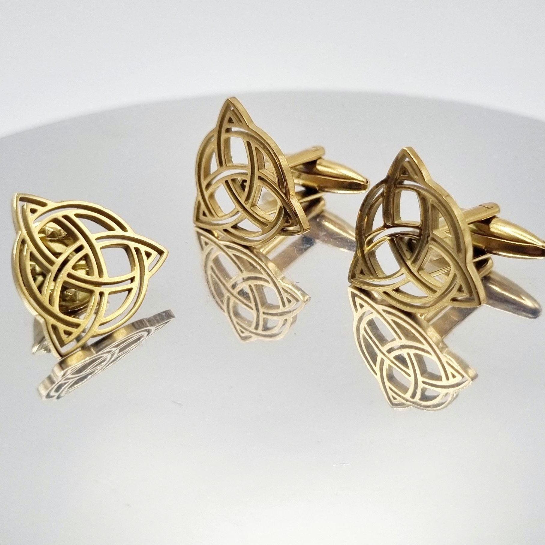 14kt ゴールド カフスボタン - Etsy 日本