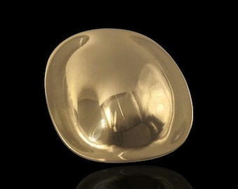 Gold Abstract Sculptural Brooch: Stainless Steel Minimalist Pin
