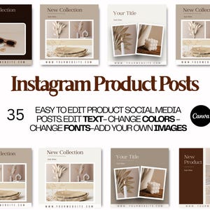 Instagram Products Post, Small Business Canva Templates, Social Media Branding Product Template, Fully Editable Business Instagram Template