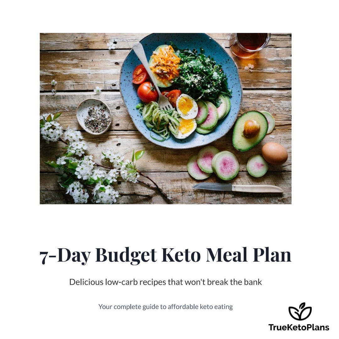 7day Budget Keto Meal Plan PDF Low Carb Recipes, Grocery Lists