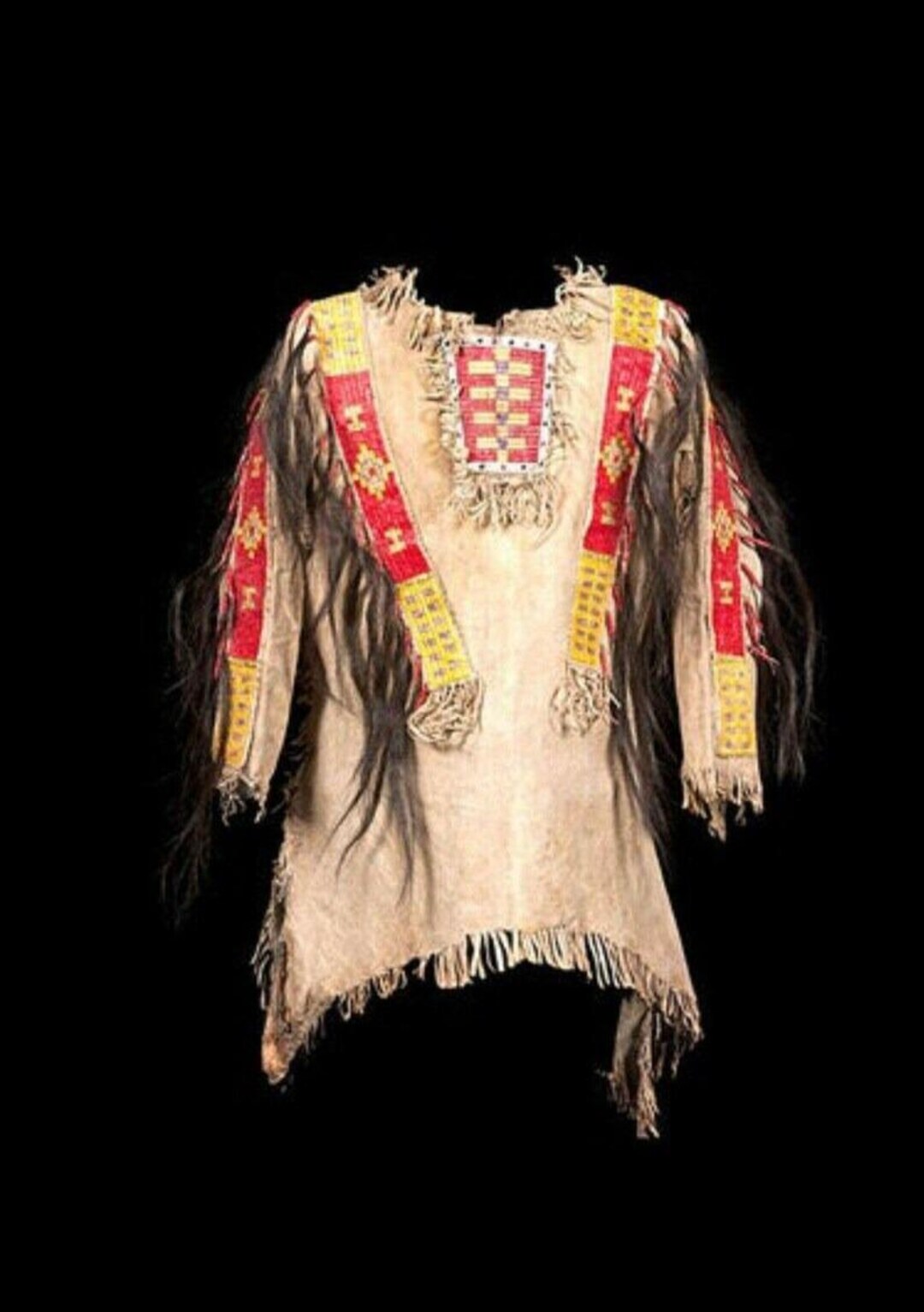 Handmade Beaded Native American War Shirt – Traditional Powwow Regalia ...