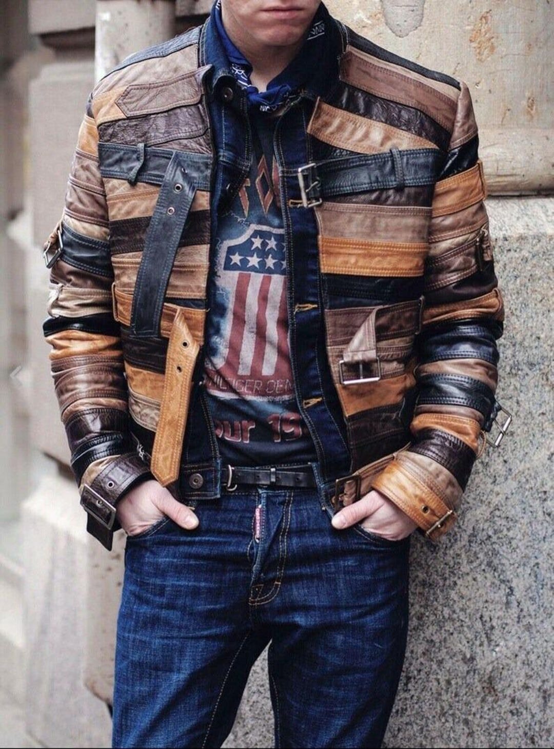 New Unisex Maison Margiela X H&M Belted Leather Jacket All Sizes