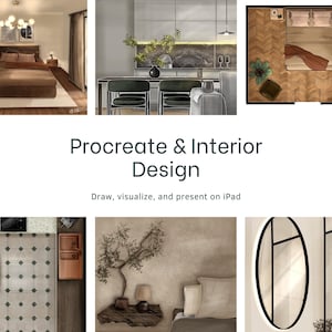 Procreate Interior Design Ebook, iPad Floor Plans, Perspective and Rendering Guide with Bonus Brushes