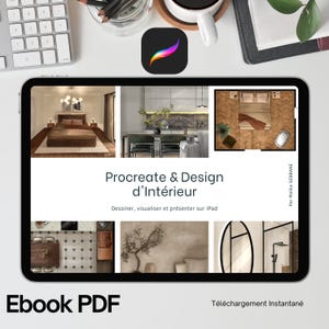Procreate Interior Design Ebook | Guide Décoration iPad Architecture 2D 3D Plan Tutorial English French | Instant Digital Download