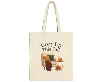 Gemütliche Einkaufstasche aus Baumwollcanvas: Autumn Shopping