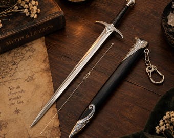 Miniatuur fantasiezwaard 22 cm | Middeleeuws zwaard verzamelobject | Mini-katana geïnspireerd op de samoerai | Fantasie display rekwisiet | Cosplay decoratie