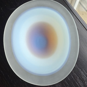 Elegant Frosted Art Glass Centerpiece Bowl — Scandinavian Modern Style, Circa 1980s