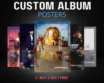 Impresión artística de la portada del álbum personalizada / Póster musical personalizado (Descarga digital)