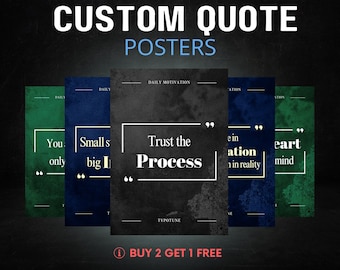 Impresión artística con cita personalizada / Póster de motivación personalizado (descarga digital)