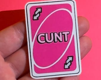 Cunt Reverse Card Sticker