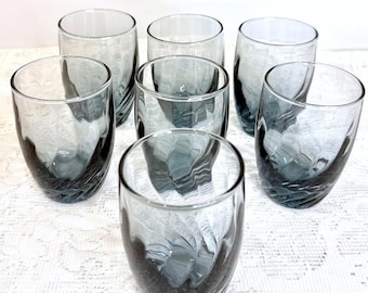 Set di 7 bicchieri Libbey Tiara Blue Optic Swirl / Tumbler Vintage Smoke Blue