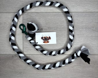 Braided Fleece Tug Leash for Dogs