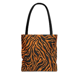Tiger Print Einkaufstasche - Sport Wild Tiger Streifen für ein heftiges Fashion Statement, egal ob auf Safari oder einem karitativen Abend im Zoo.