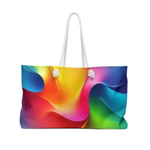 Fluid Rainbow Tragetasche - Pride Month LGBTQ + Geschenk - Kunstliebhaber Geschenk - Einzigartiges lebendiges Farbfließendes Design - Praktisches fröhliches Accessoire Geschenk