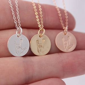 I love you, sign language pendant only, asl I love you, hand gestures, sister gift, gift ideas for daughter, quick to ship, malisay designs