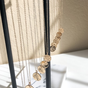 Poppy Necklace: August Birth Flower, Sterling Silver or Gold Filled