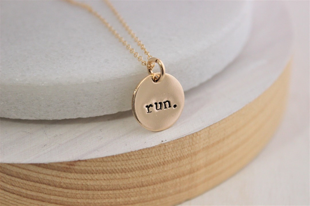 Run Necklace: Marathon Pendant, Athlete Jewelry, Gift for Runner ...