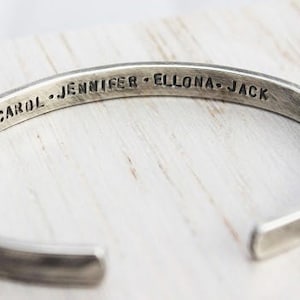 men&#39;s cuff bracelet, bracelet for him, personalized cuff bracelet, motivational message jewelry, oxidized sterling silver, quote jewelry