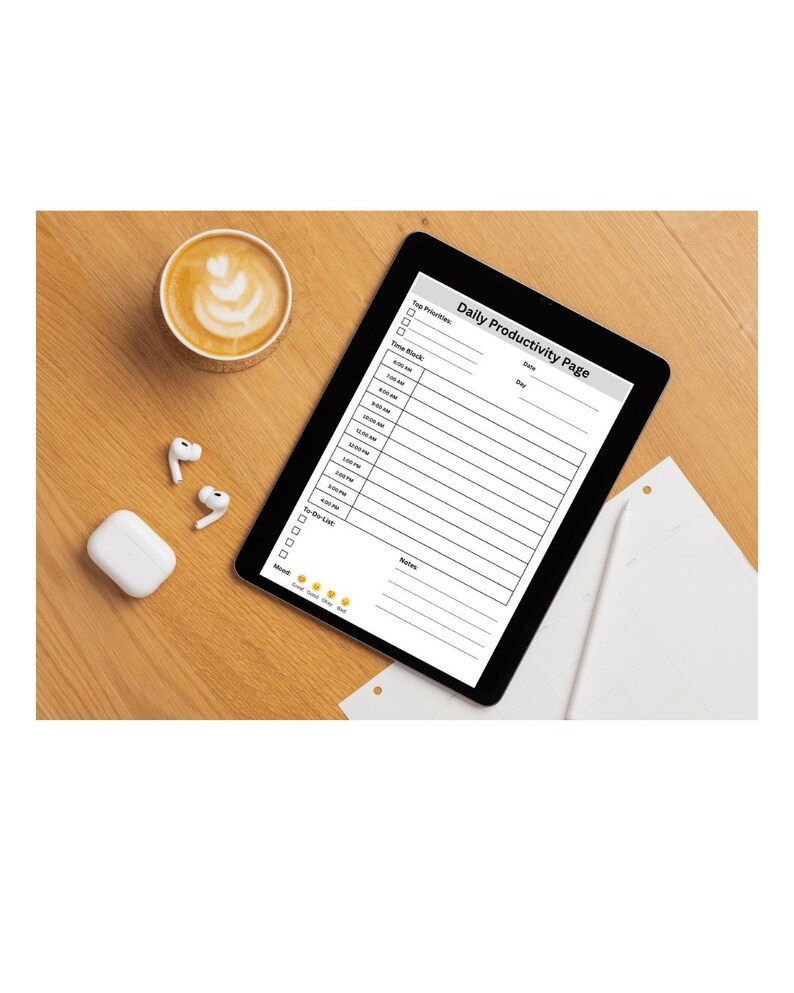 Daily Productivity Planner/ Printable To-do List/ Time Blocking Page ...