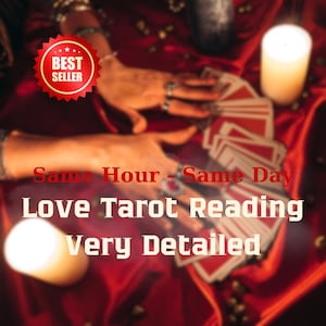 Same Hour Liebes-Tarot-Lesung - Tiefe und detaillierte psychische Legung - Soulmate - Twin Flame Einblick - Lieferung am selben Tag