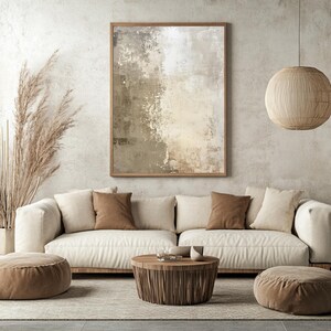 Abstract wabi sabi painting Neutral Earthy art prints Japandi style print Digital Download for Zen style home decro