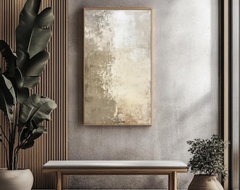 Japandi Wall Art Prints - Downloadable Abstract Landscape Painting, Calming Neutral Wall Art for Zen Decor, High Res 2X3 3X4 4X5 1X1 11X14