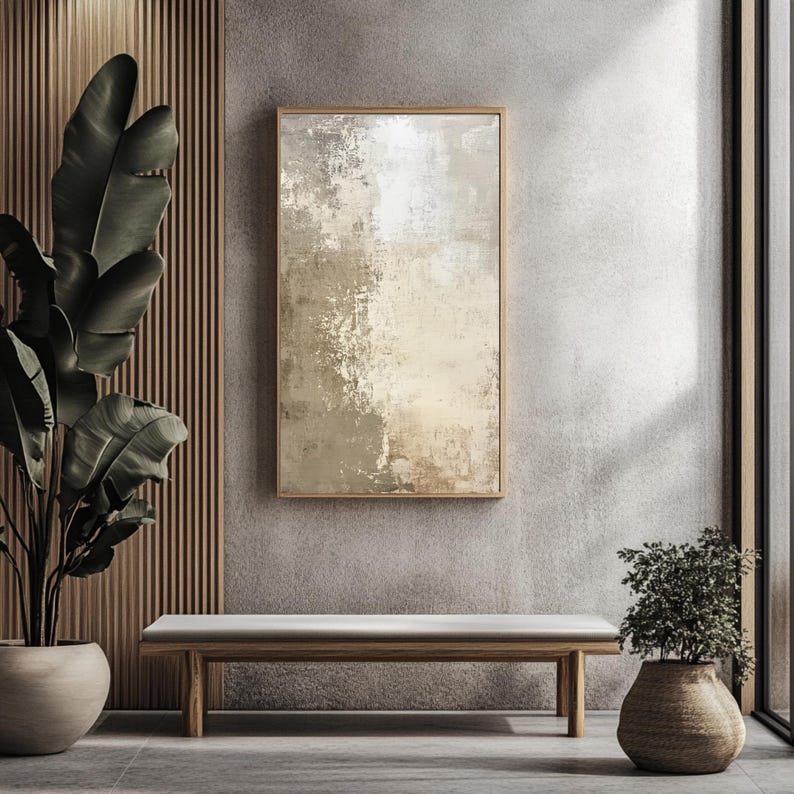 Abstract wabi sabi painting Neutral Earthy art prints Japandi style print Digital Download for Zen style home decro