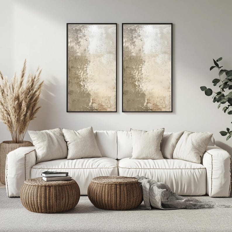 Abstract wabi sabi painting Neutral Earthy art prints Japandi style print Digital Download for Zen style home decro