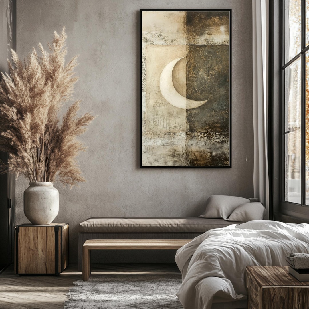 Abstract Wabi Sabi Landscape Art Print Neutral Earth Tones Japandi ...