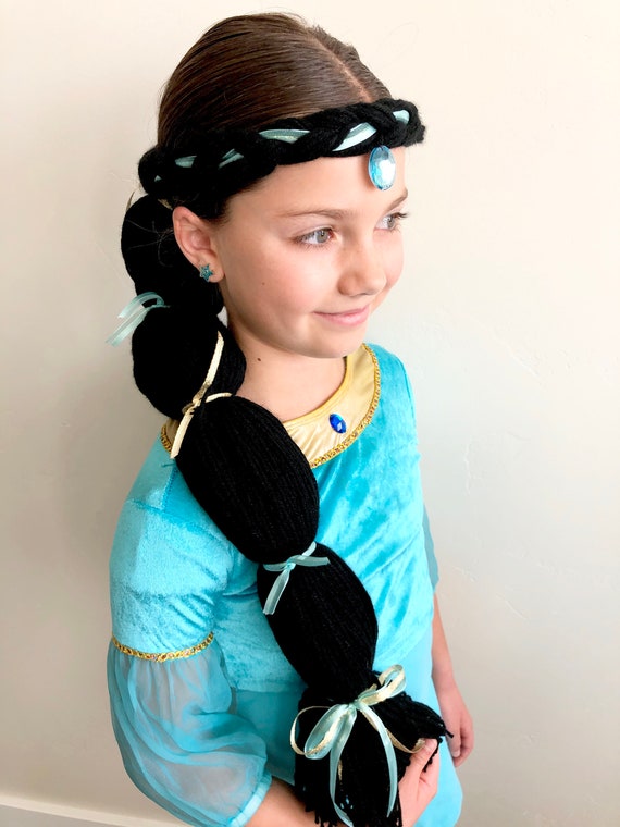 FREE SHIPPING Jasmine Braid Princess Wig for Halloween - Etsy FREE SHIPPING Jasmine Braid Princess Wig for Halloween - Etsy