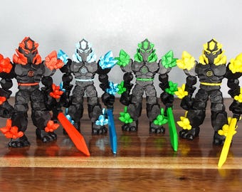 3D printed Crystal Warriors
