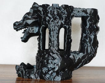 3D Printed Wolf Cup Dice tower
