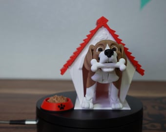 3D Printed Beagle Dog and dog house