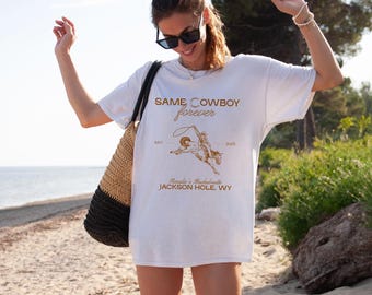 Western Bachelorette Comfort Colors Shirt | Same Cowboy Forever Customizable T-Shirt | Last Rodeo Bach, Lassoed for Life, Bride's Last Ride