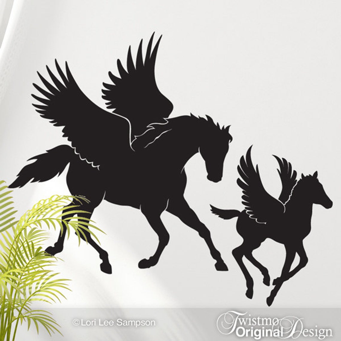 Nursery Wall Decal Pegasus Nursery Decal Animal Vinyl Wall Etsy