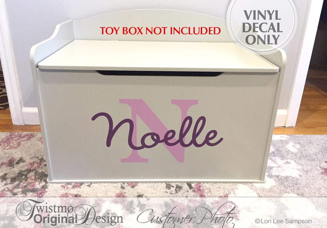 Personalized Toy Box Decal Monogram Decal for Toy Chest Toy Etsy