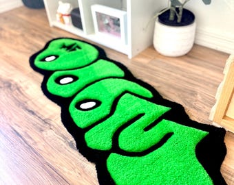 MF DOOM Inspired Tufted Rug | Handmade Hip Hop Rug | Underground Rap Room Decor | Custom Rap Album Carpet | Gaming Room Decor | Music Lover