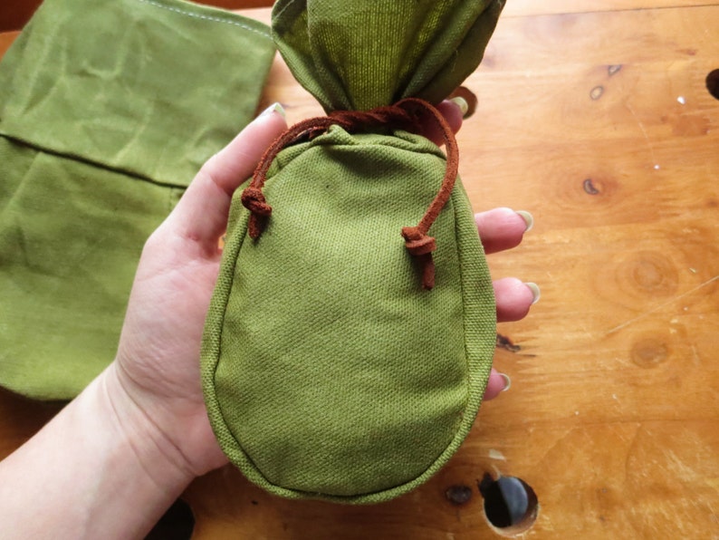 Forest Tinder Pouch Bushcraft Waxed Canvas Coffee Bag Etsy