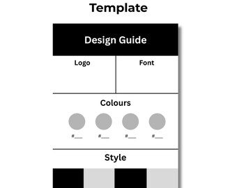 Minimalist Brand Guidelines Canva Template | Simple Brand Board | Professional Design Guide