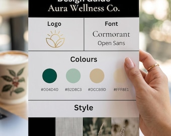 Minimalist Brand Guidelines Canva Template | Simple Brand Board | Professional Design Guide