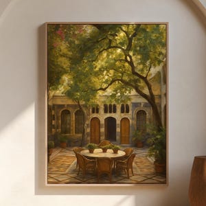 Old Damascus Home, Syria Wall Art, Acrylic Painting, Syria Art Print, Middle East Art, Syria Wall Decor, Damascus Art Print, Travel Gift
