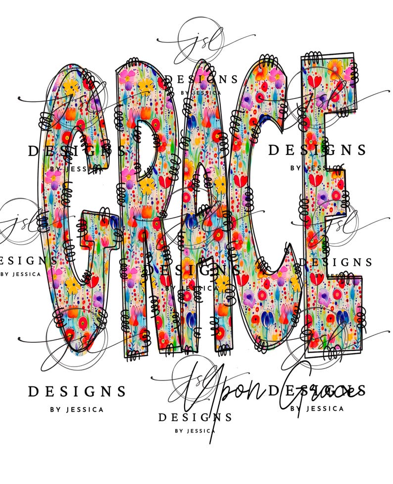 Extended Grace Lettering Grace Upon Grace PNG and JPEG - Etsy