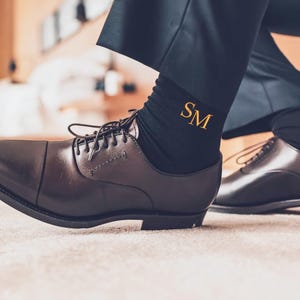 Embroidery Groomsmen Socks for Wedding,Embroidery Initial Wedding Socks,Personalized Embroidered Best Man Sock,Gift for Groomsmen