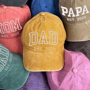 Personalized Dad Embroidered Hat,Custom Text Embroidered Hat,Vintage Baseball Cap for New Dad,Personalized Gift,Gift for Dad