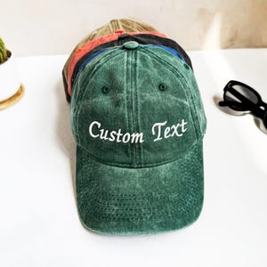 Custom Personalized Text Embroidered Hat,Custom Trucker Hat,Vintage Baseball Hat,Business Merch,Personalized Gift