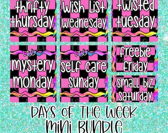 Checkered Bright Social Media Engagement Graphics Mini Bundle