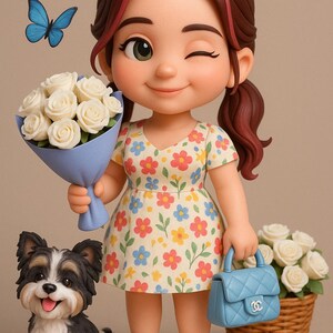 Retrato personalizado con fondo y escena