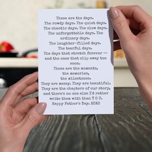 Tarjeta del Día del Padre para Esposo, para Novio, Regalo de Feliz Día del Padre para Pareja