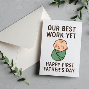 Erste Vatertagskarte, lustige Vatertagskarte von Frau, 1. Vatertagsgeschenk für Mann, neue Vatertagskarte, neue Vatertagsgeschenk, neue Babykarte