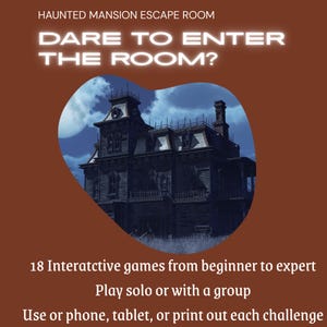 Escape Room Game. Mystery Manor Digital or Printable Adventure for Adults, Teens and Family | DIY Logic Puzzle Party Game | Escape Room Kit